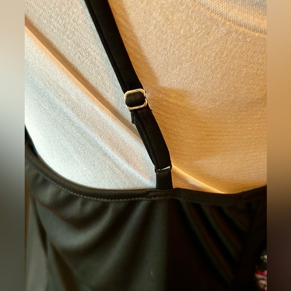 INC International Concepts Floral-Print Mock-Neck Ruched Mesh Dress Size XL - Picture 10 of 16